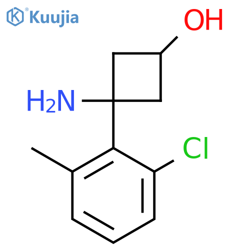 3-amino-3-(2-chloro-6-methylphenyl)cyclobutan-1-ol structure