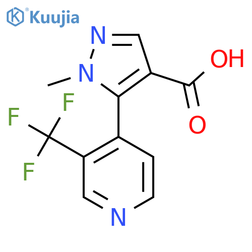 1-methyl-5-3-(trifluoromethyl)pyridin-4-yl-1H-pyrazole-4-carboxylic acid structure