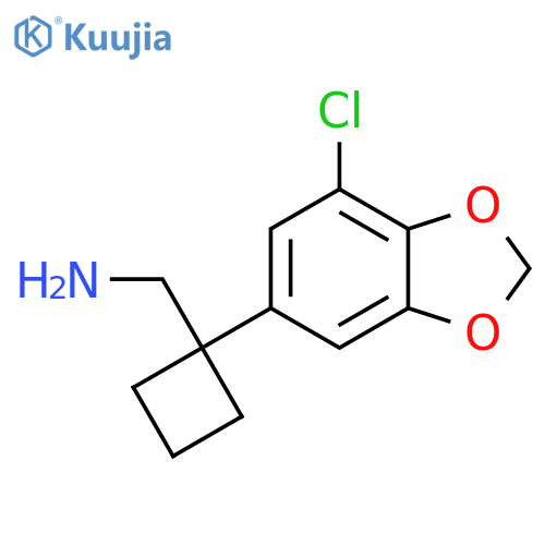 1-(7-chloro-1,3-dioxaindan-5-yl)cyclobutylmethanamine structure