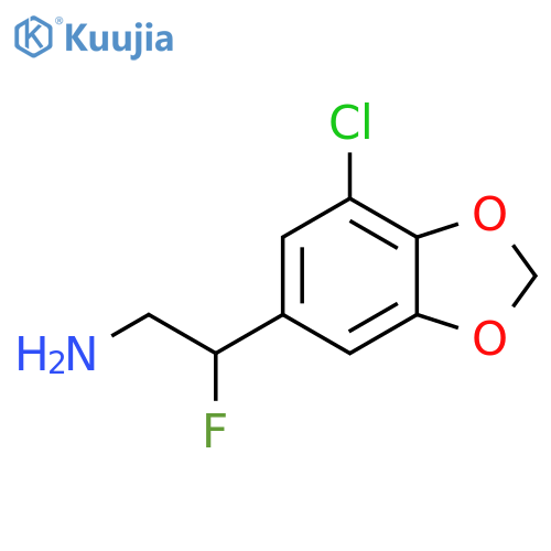 2-(7-chloro-1,3-dioxaindan-5-yl)-2-fluoroethan-1-amine structure