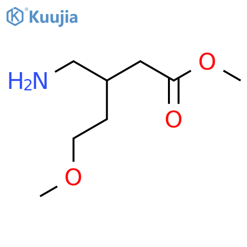 methyl 3-(aminomethyl)-5-methoxypentanoate structure