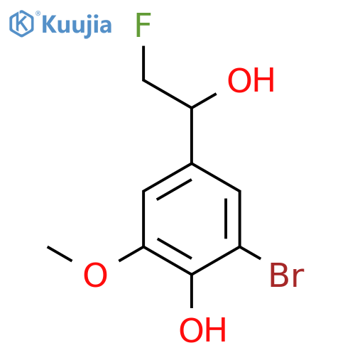 2-bromo-4-(2-fluoro-1-hydroxyethyl)-6-methoxyphenol structure
