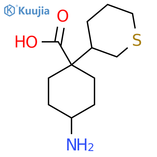 4-amino-1-(thian-3-yl)cyclohexane-1-carboxylic acid structure