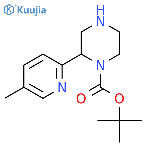 tert-butyl 2-(5-methylpyridin-2-yl)piperazine-1-carboxylate structure
