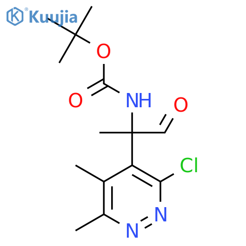 tert-butyl N-2-(3-chloro-5,6-dimethylpyridazin-4-yl)-1-oxopropan-2-ylcarbamate structure