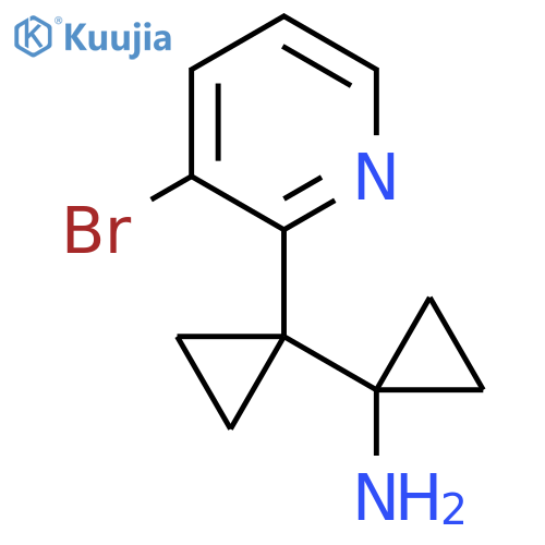 1-1-(3-bromopyridin-2-yl)cyclopropylcyclopropan-1-amine structure