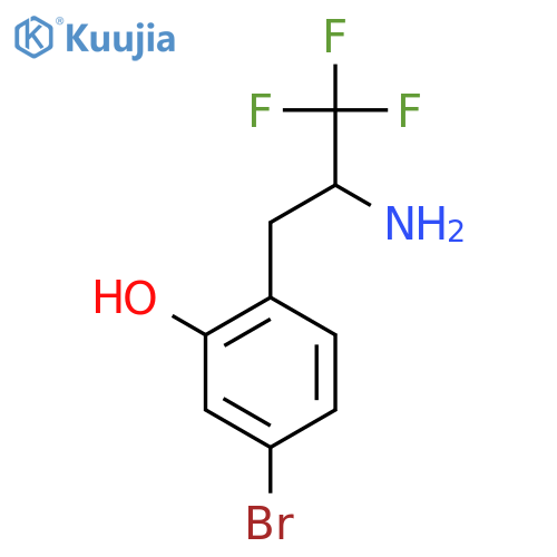 2-(2-amino-3,3,3-trifluoropropyl)-5-bromophenol structure