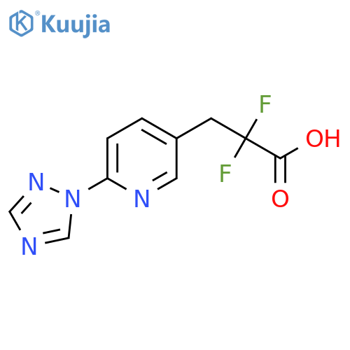 2,2-difluoro-3-6-(1H-1,2,4-triazol-1-yl)pyridin-3-ylpropanoic acid structure