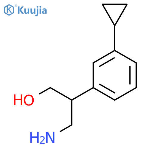 3-amino-2-(3-cyclopropylphenyl)propan-1-ol structure