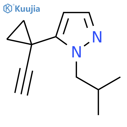 5-(1-ethynylcyclopropyl)-1-(2-methylpropyl)-1H-pyrazole structure