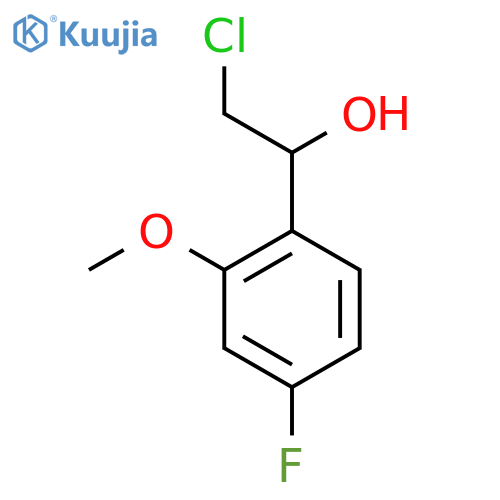 2-chloro-1-(4-fluoro-2-methoxyphenyl)ethan-1-ol structure