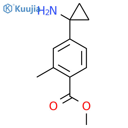 methyl 4-(1-aminocyclopropyl)-2-methylbenzoate structure