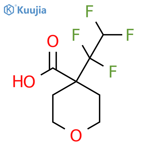 4-(1,1,2,2-tetrafluoroethyl)oxane-4-carboxylic acid structure