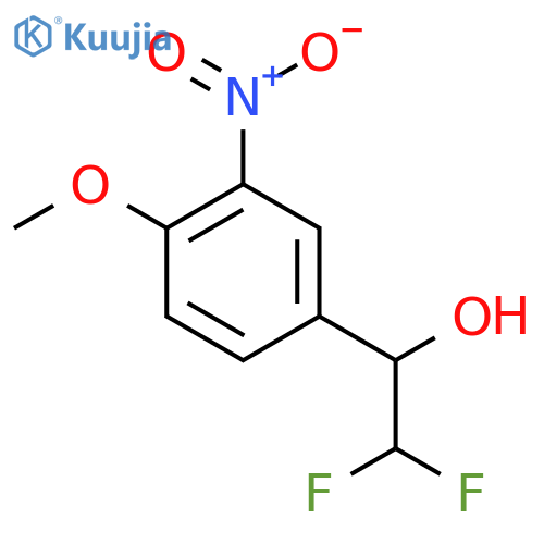 2,2-Difluoro-1-(4-methoxy-3-nitrophenyl)ethan-1-ol structure