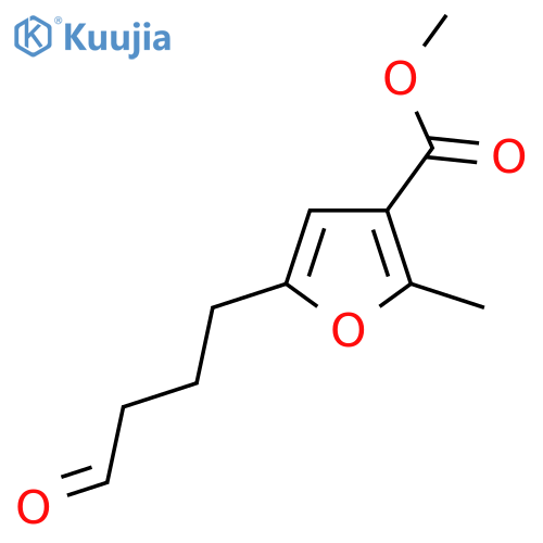 methyl 2-methyl-5-(4-oxobutyl)furan-3-carboxylate structure
