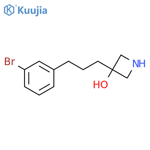 3-3-(3-bromophenyl)propylazetidin-3-ol structure