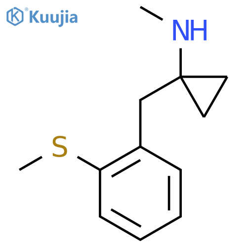 N-methyl-1-{2-(methylsulfanyl)phenylmethyl}cyclopropan-1-amine structure