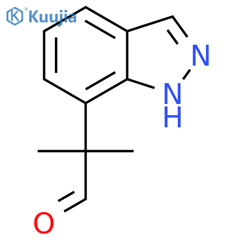 2-(1H-indazol-7-yl)-2-methylpropanal structure