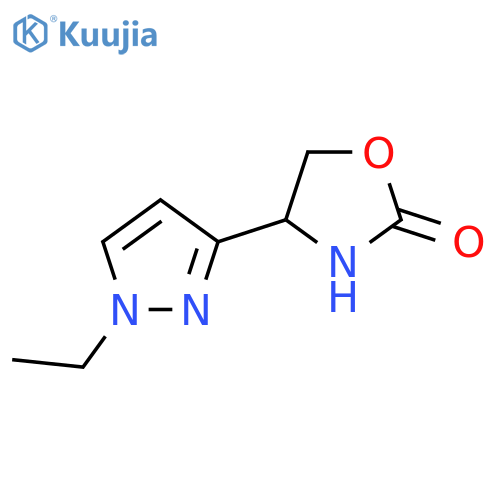 4-(1-ethyl-1H-pyrazol-3-yl)-1,3-oxazolidin-2-one structure