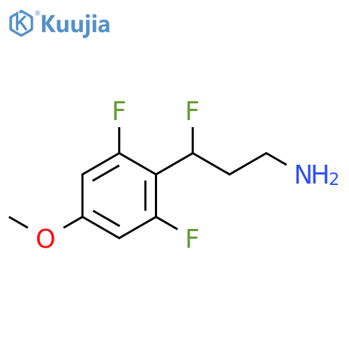 3-(2,6-difluoro-4-methoxyphenyl)-3-fluoropropan-1-amine structure
