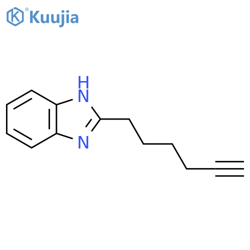 2-(hex-5-yn-1-yl)-1H-1,3-benzodiazole structure