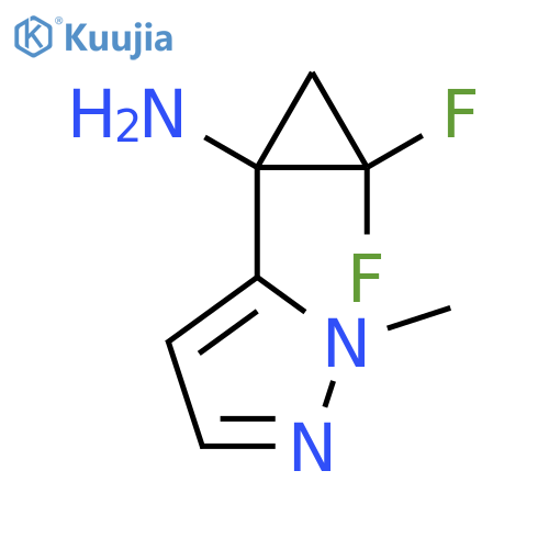 2,2-difluoro-1-(1-methyl-1H-pyrazol-5-yl)cyclopropan-1-amine structure