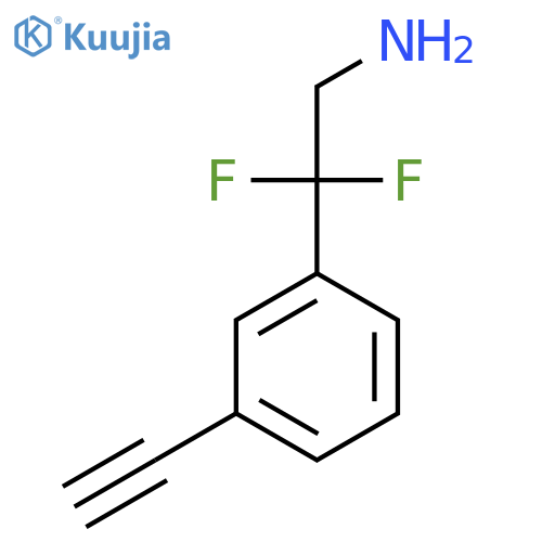2-(3-ethynylphenyl)-2,2-difluoroethan-1-amine structure