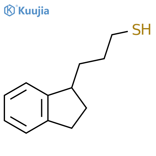 3-(2,3-dihydro-1H-inden-1-yl)propane-1-thiol structure
