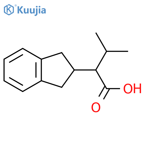 2-(2,3-dihydro-1H-inden-2-yl)-3-methylbutanoic acid structure