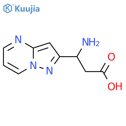 3-amino-3-{pyrazolo1,5-apyrimidin-2-yl}propanoic acid structure