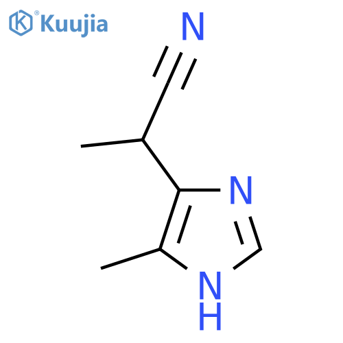 2-(4-methyl-1H-imidazol-5-yl)propanenitrile structure