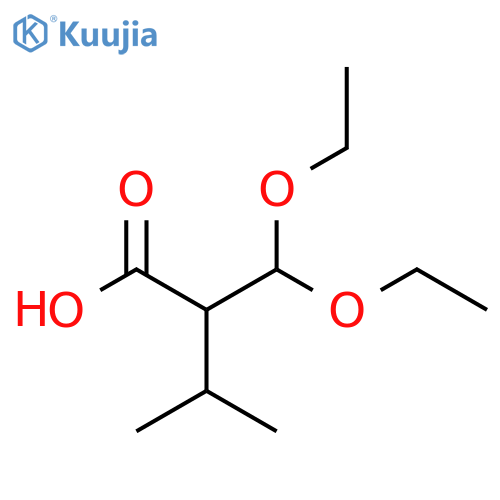 2-(diethoxymethyl)-3-methylbutanoic acid structure