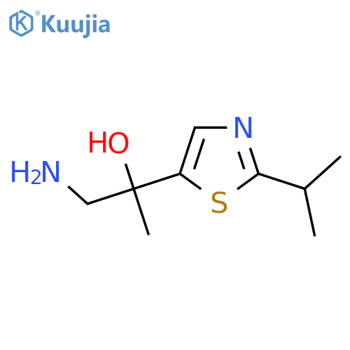 1-amino-2-2-(propan-2-yl)-1,3-thiazol-5-ylpropan-2-ol structure