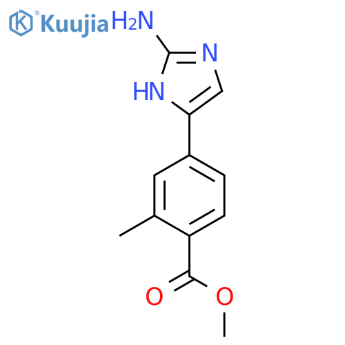 methyl 4-(2-amino-1H-imidazol-5-yl)-2-methylbenzoate structure