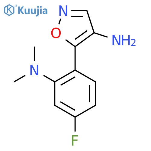 5-2-(dimethylamino)-4-fluorophenyl-1,2-oxazol-4-amine structure