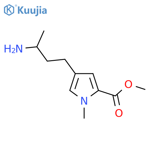 methyl 4-(3-aminobutyl)-1-methyl-1H-pyrrole-2-carboxylate structure