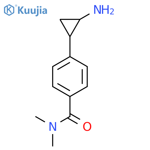 4-(2-aminocyclopropyl)-N,N-dimethylbenzamide structure