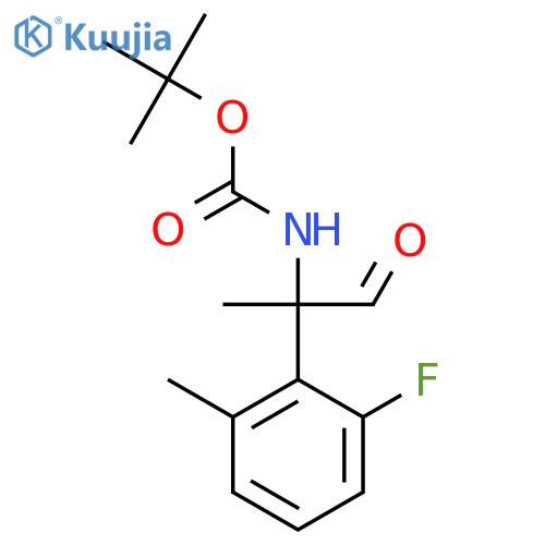tert-butyl N-2-(2-fluoro-6-methylphenyl)-1-oxopropan-2-ylcarbamate structure