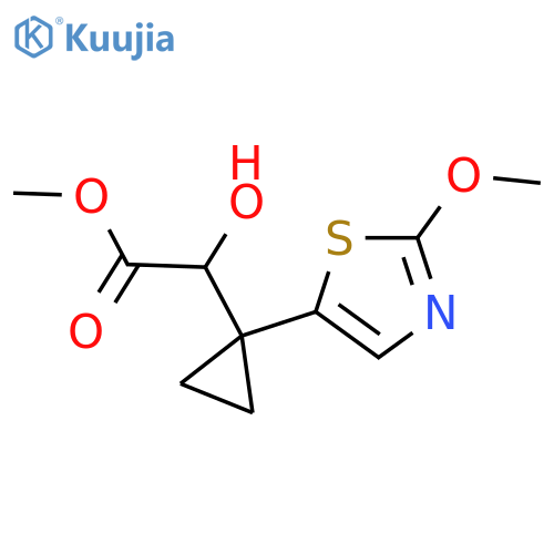 methyl 2-hydroxy-2-1-(2-methoxy-1,3-thiazol-5-yl)cyclopropylacetate structure
