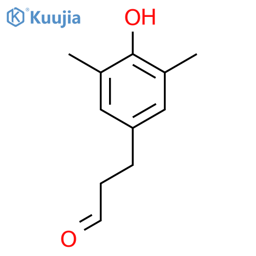 3-(4-hydroxy-3,5-dimethylphenyl)propanal structure