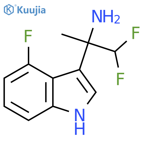 1,1-difluoro-2-(4-fluoro-1H-indol-3-yl)propan-2-amine structure