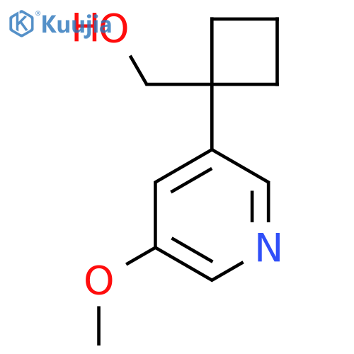 1-(5-methoxypyridin-3-yl)cyclobutylmethanol structure