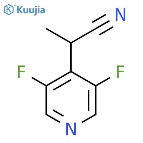 2-(3,5-difluoropyridin-4-yl)propanenitrile structure