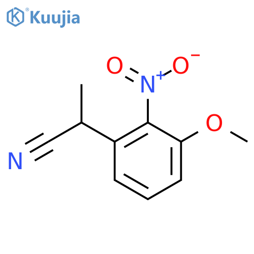 2-(3-methoxy-2-nitrophenyl)propanenitrile structure