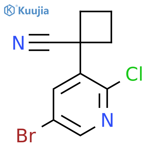 1-(5-Bromo-2-chloropyridin-3-yl)cyclobutane-1-carbonitrile structure