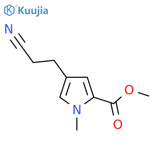methyl 4-(2-cyanoethyl)-1-methyl-1H-pyrrole-2-carboxylate structure