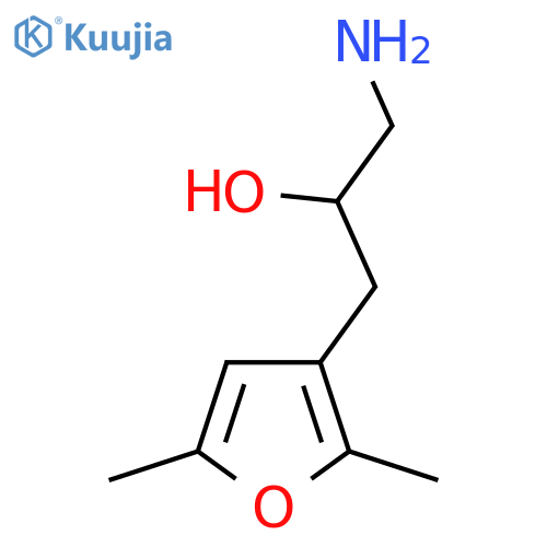 1-amino-3-(2,5-dimethylfuran-3-yl)propan-2-ol structure