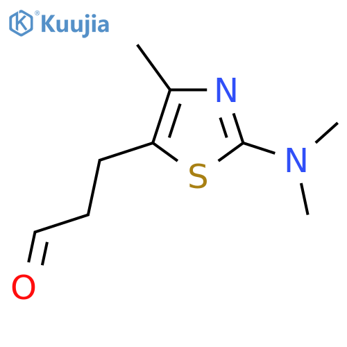 3-2-(dimethylamino)-4-methyl-1,3-thiazol-5-ylpropanal structure