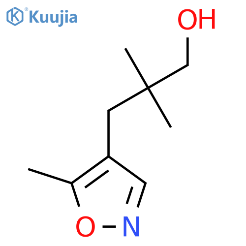 2,2-dimethyl-3-(5-methyl-1,2-oxazol-4-yl)propan-1-ol structure