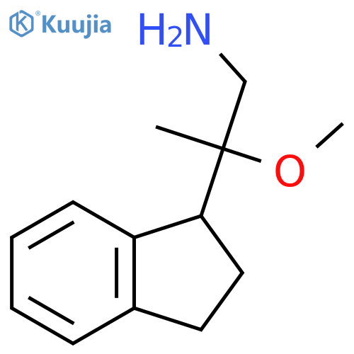 2-(2,3-dihydro-1H-inden-1-yl)-2-methoxypropan-1-amine structure